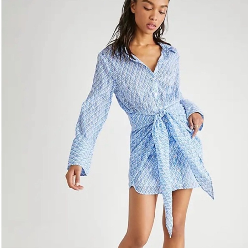 Free people Rillo Dress in nautical blue.